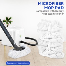 Steam Mop Pads Fit for Dupray Neat Steam Cleaner - Large Bonnets (Rectangle) Neat Washable and Reusable Microfiber Pads - Accessories for Neat Steam Cleaner (8 Pack)