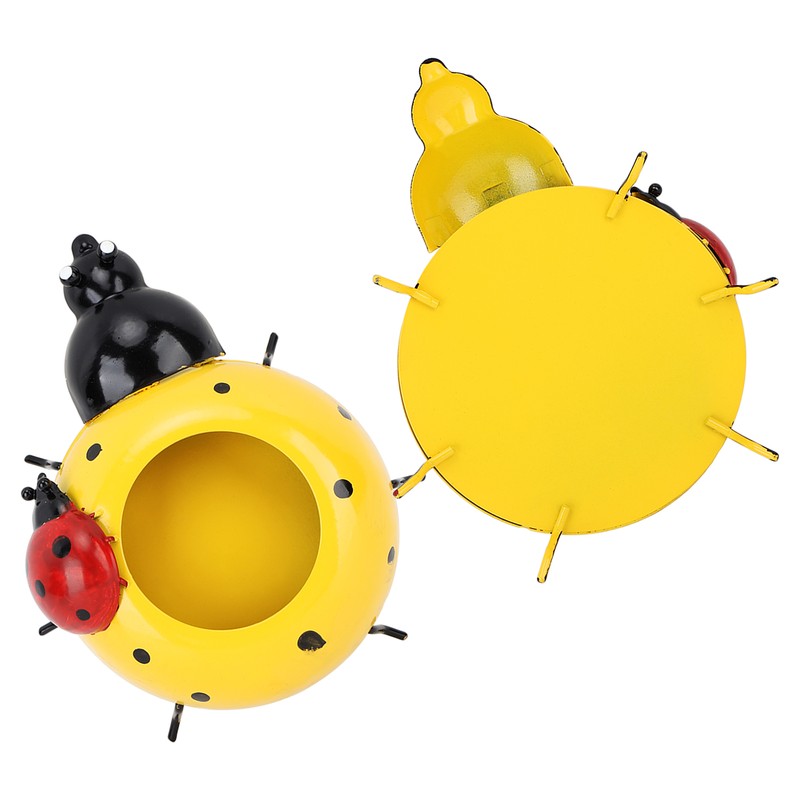 5.4cm Diameter Flower Pot Decor Ladybug Shaped Smoothing Surfaces Iron