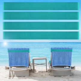 The Better Towel Chair Clips (4 Pack) - Turquoise Beach Towel Clips & Holder for Pool & Cruise Ship Essentials