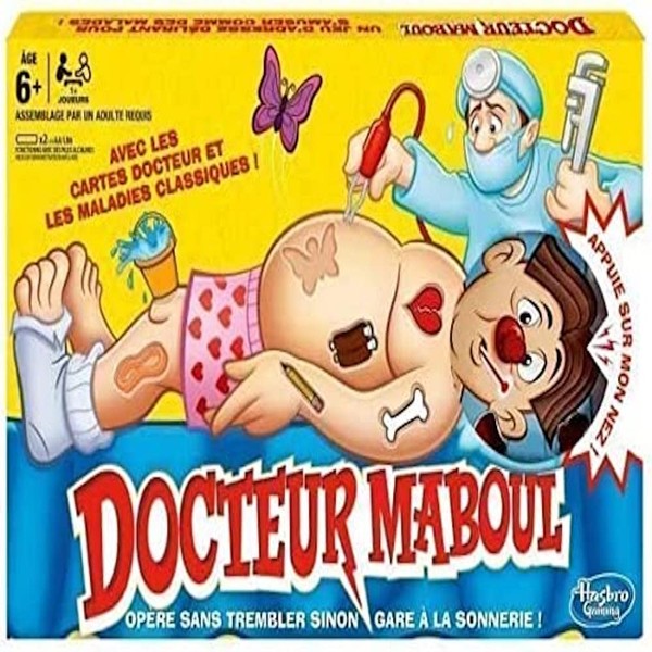 Hasbro Gesellschaftsspiel Docteur Maboul/Doktor Bibber (französische Version)
