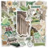 50pcs Aesthetic Green Stickers, Waterproof Die-Cut VSCO Sticker Bundle for