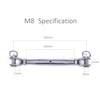 2Pcs 316 Stainless steel turnbuckle rigging screw jaw closed body