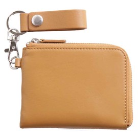Mieno Men's Women's Compact Genuine Leather Mini Pouch Multi-Case Wallet Pouch, Camel