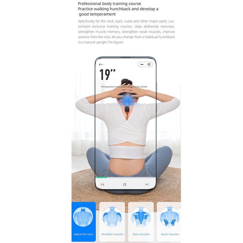 Posture Corrector with Smart Sensor Vibration Reminder Back Posture Trainer