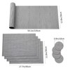 HPMAISON 9 Pcs Grey Placemats Set - 4 Placemats, 4