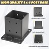 TAYORY Heavy Duty 4x4 Post Base 4 Pcs, Thickness: 0.118"/3MM,