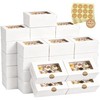 20 Cajas para Postres Blancas con Ventana, Cajas de Panadería