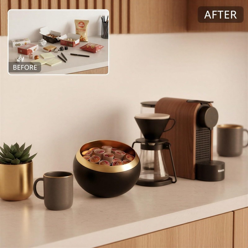 Coffee Pod Holder, Capacity Stainless Steel Storage Rack, Heavy-Duty Stainless