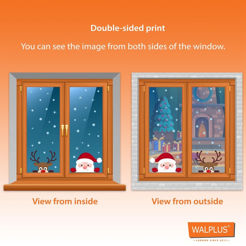 WALPLUS Butterfly Window Stickers Peel and Stick Flower Window Stickers