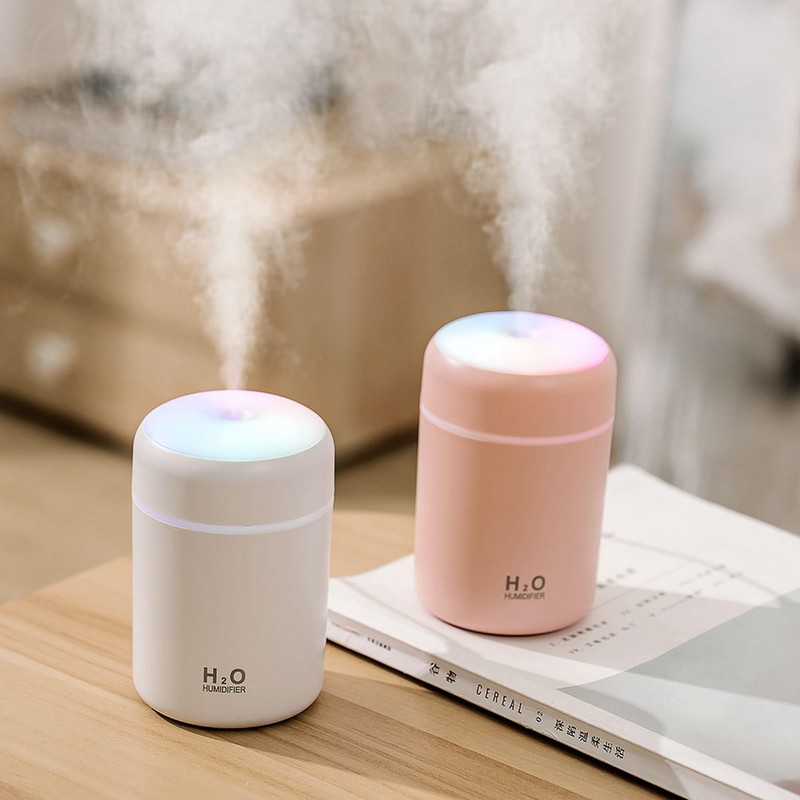 Portable Mini Humidifier, Colorful, Cool Mist, USB Powered. Perfect for