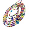 Tie on Waist beads, 43 inches Belly Bead, Evil Eye