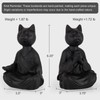 Meditating Cat Bookends, Zen Style Decorative Cat Statue Bookends, Heavy