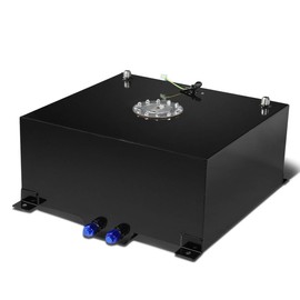 DNA MOTORING 15 Gallons Aluminum Top-Feed Fuel Cell Gas Tank 19.75" (L) x 17.5" (W) x 10" (H) ,ALU-FT-T6-ALU-BK