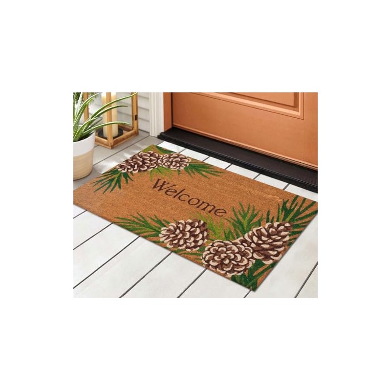 BLACK FOREST DECOR Rustic Pine Welcome Mat - 2 x