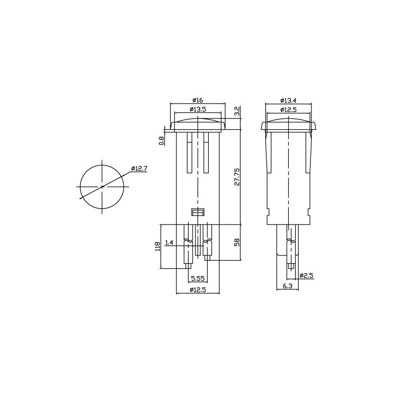 INDICATOR / WARNING LIGHT, PANEL MOUNT 12VOLT COLOR (10 PACK,