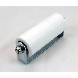 Sliding Gate Top Guide Roller 6" White Hard UHMW W/Weld On Mounting Bracket