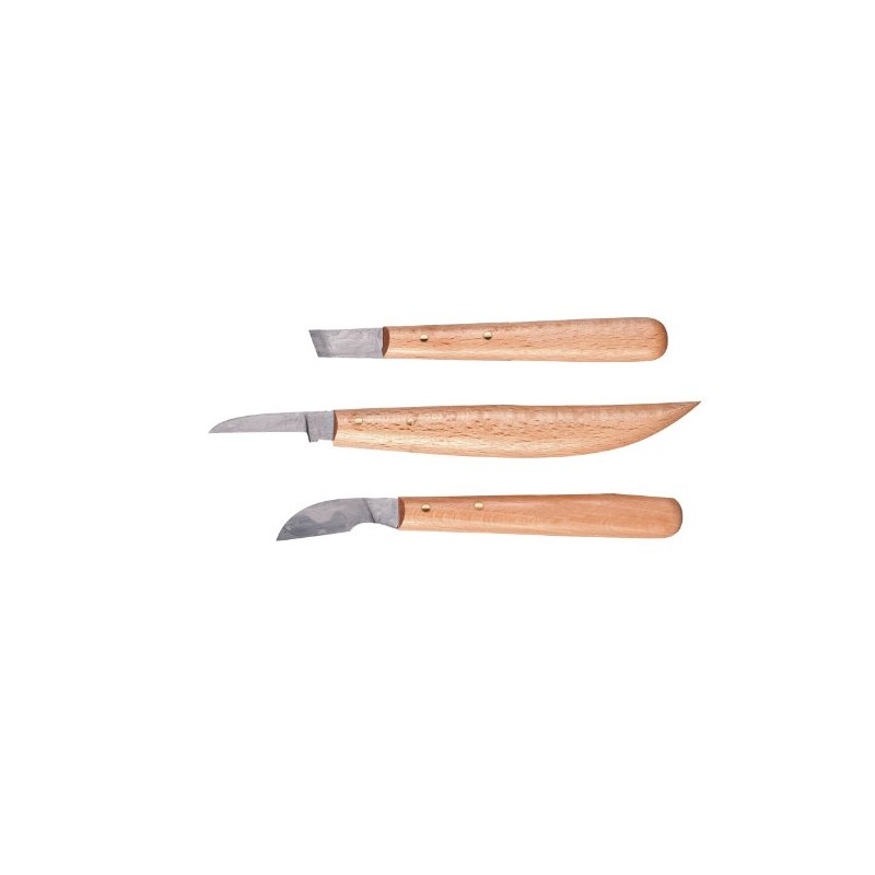 Connex COXT861213 Chip Carving Tool Set 3-Piece, Silver/Beige, 150 mm