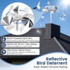 3 Pack Reflective Spinning Bird Deterrent, Wind Powered Aluminum Bird