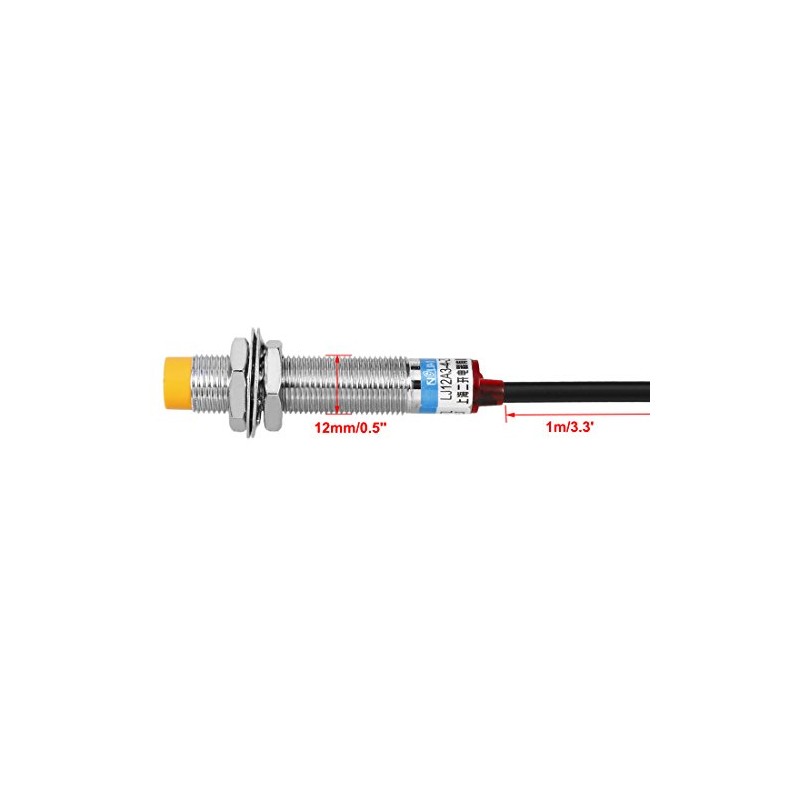 uxcell Inductive Proximity Switch Sensor NPN Normally Open, 6-36V DC,