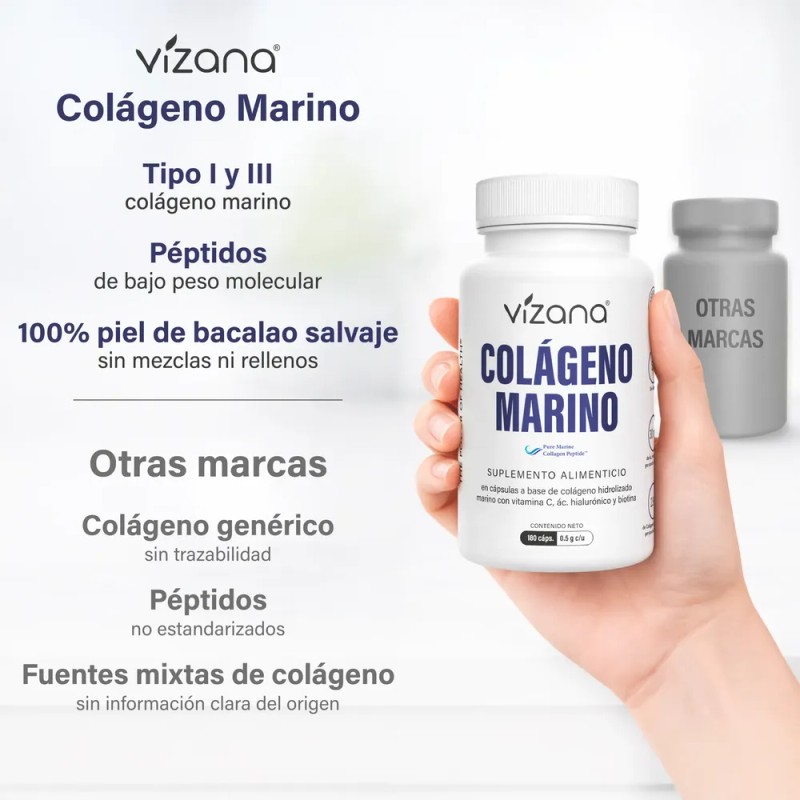 Vizana Nutrition Colágeno Hidrolizado Marino 180 Caps500 Mg