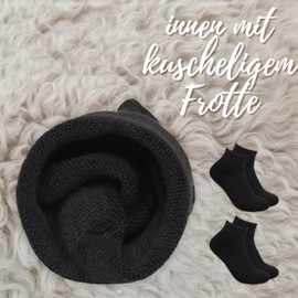 10 Pairs of Winter Socks Thermal Socks Thermal Women & Men Wool Socks Cuddly Warm Thick Socks Sneaker Full Terry Cloth Cosy and Breathable, black