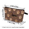 YULUENZE Brown Dachshund Paw Makeup Bag Cute Small Organizer Bag
