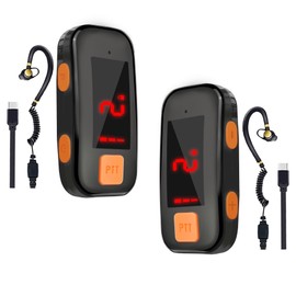 HAOO Waterproof Super Mini Walkie Talkies Pro with 22 FRS Channels, LED Display Two Way Radio, Portable Walkie Talkies for Restaurant Outdoor Baseball Tourism Hospital, 2 Pack