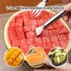 D-buy 4 Pcs 2-in-1 Stainless Steel Fruit Cutter Watermelon Cutter,