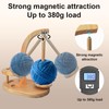 HahaGo Yarn Holder Magnetic, Wooden Spindle with Double Spindles, Spinning