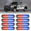 HLauto 1200T Emergency Strobe Grille Lights: 8pcs 12 LED Sync