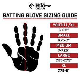 Elite Athletic Gear Motivational Batting Gloves - Size: Adult Small