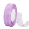 Sheer Violet Organza Chiffon 25mm for Gift Wrapping, 45m Clear Chiffon Macaron Purple Hair Ribbon, Birthday & Wrap, Crafting & Wreath Bow