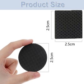 24 Stück Antirutsch Pads, 25mm Rutschhemmer für Möbel, Quadrat Rund Gummifüße Selbstklebend Dicker Anti Rutsch Gummi Pad, Tische Möbel, Antirutsch Boden Schutz für Holzböden