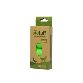 Biotuff Compostable Dog Waste 4 x 15 Bags Refills, 33 x 22 cm