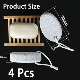 zoerbufan Pumice Stone Foot Care, Callus Remover Pumice Stone for Feet and Hands, Foot Scrub for Perfect Callus and Skin Hardening Removal, Lava Stone Foot Care Pack of 4