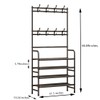 YIZAIJIA 4 Tier Coat and Shoe Rack Entryway Coat Rack