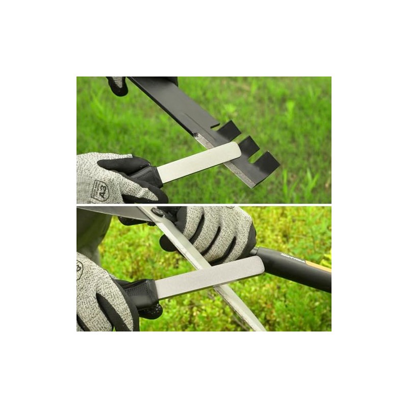 SHARPAL 121N Dual-Grit Diamond Sharpening Stone File Garden Tool Knife