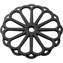 岩鋳 Iwachu 釜敷 輪菊 小 黒 ⌀17.5cm 南部鉄器 17027