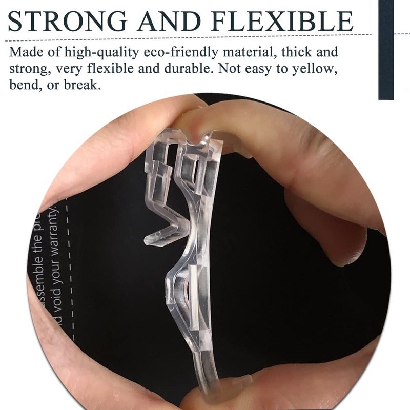 2.5 Inch Valance Clips, Clear Plastic Valance Clips for Blinds,