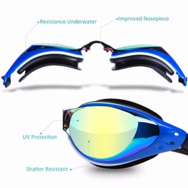 AIKOTOO Nearsighted Swim Goggles, Shortsighted Swimming Goggles