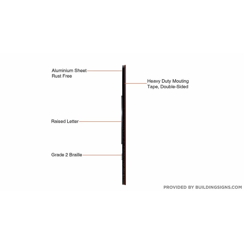 Buildingsigns.com LL Floor Elevator Jamb Plate Sign (Lower Level, Silver