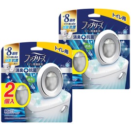 Febreze W Deodorizing Toilet Deodorizer + Antibacterial Natural Mountain Air 2.4 fl oz (6.3 ml) x 4 Pack, Clear