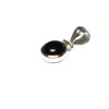 Art Gecko Small Round Black Onyx Pendant 925 Sterling Silver