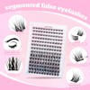 CllUTRS Individual False Eyelash Clusters, 14 Rows, Multiple Lengths 9-16mm,