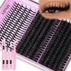TNFVLONEINS Lash Clusters Kit with Spikes 12-21MM Lash Extension Kit