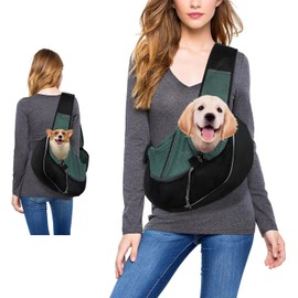 Dog Carrier, Dog Carrier for Pets, Sling Dog Pet for Puppies, Sling Dog Cats Adjustable, Small Dogs and Cats Outdoor and Trips (Black-01)