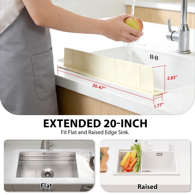 Sink Splash Guard Silicone, Compact Lightweight Accessory for Travel and