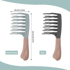 LUHOCIY 2 Stück Kamm Männer, Lockenkamm, Strähnenkamm, es Ist Nicht Nur Eine Tolle Ergänzung für Männerfrisuren und Frauenlocken, Sondern Auch für Alle Haartypen und Frisuren Geeignet