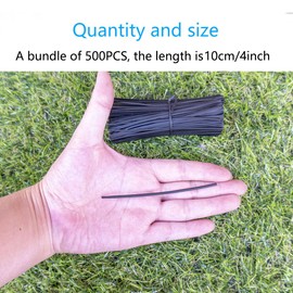 Tangser Plastic Black 4" Twist Ties, Reusable Cable Ties,Long Garbage Bag Twist Ties, Trash Bag Coated Ties, Twisty Ties for Organizing, Plant Hollding, Office, Christmas Tree (500 Pcs/4 inch)