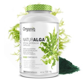 NATURALGA - Algen Komplex Kapseln ohne Zusätze 1840mg - Spirulina und Chlorella Pulver, Astaxanthin, Thallus Laminariae und Algen-Kalzium - frei von Gluten, Laktose und Gentechnik - 2 Monatspackung